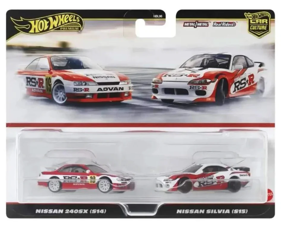 Hot Wheels Premium Twin Pack Nissan S14 + S15