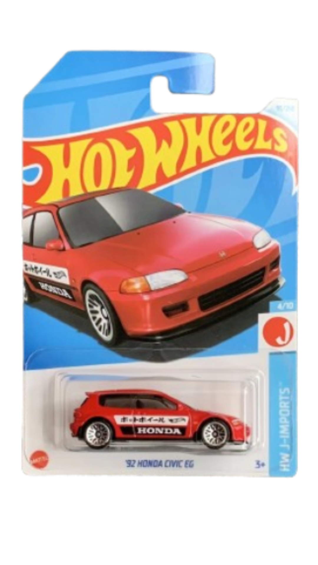 Hot Wheels Mainline '92 Honda Civic EG 4/10 HW J-imports