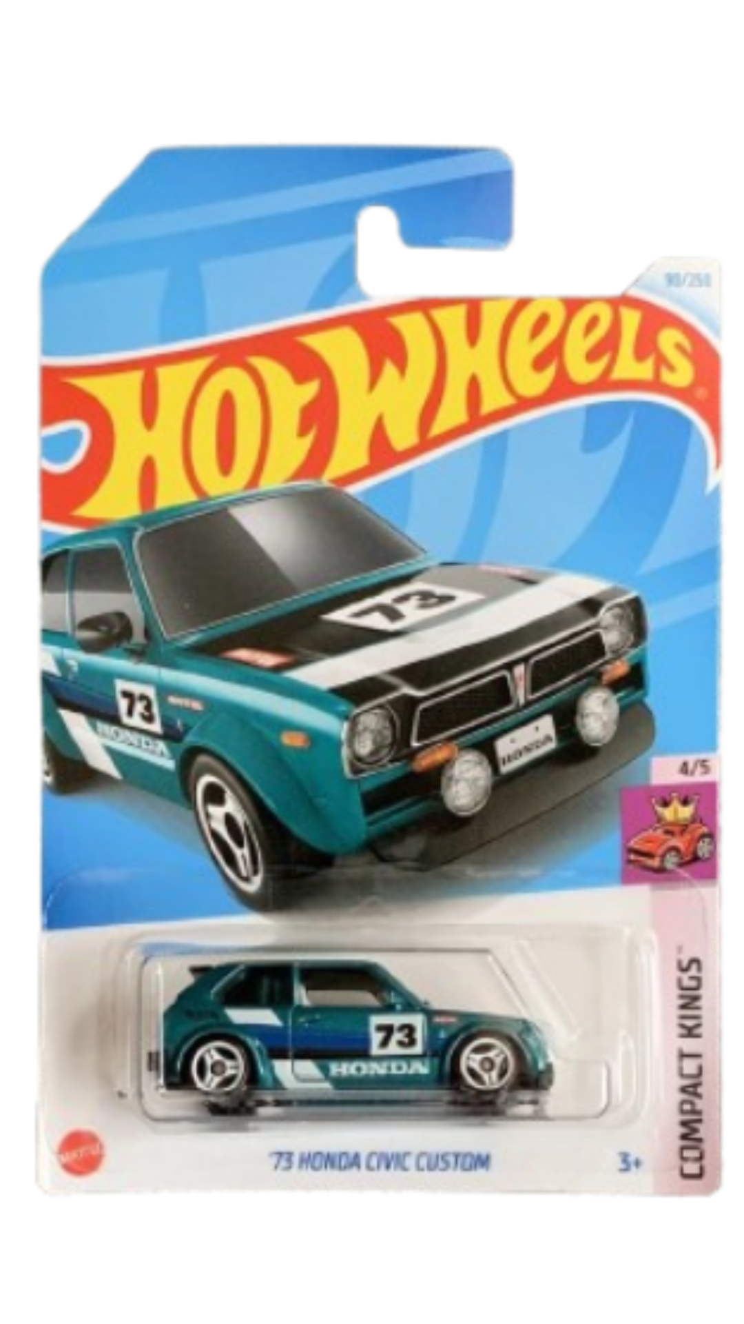 Hot Wheels Mainline '73 Honda Civic Custom 4/5 Compact Kings