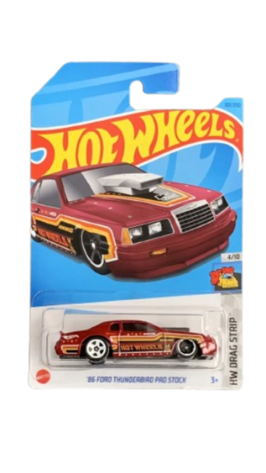 Hot Wheels Mainline '86 Ford Thunderbird Pro Stock 4/10 HW Drag Strip
