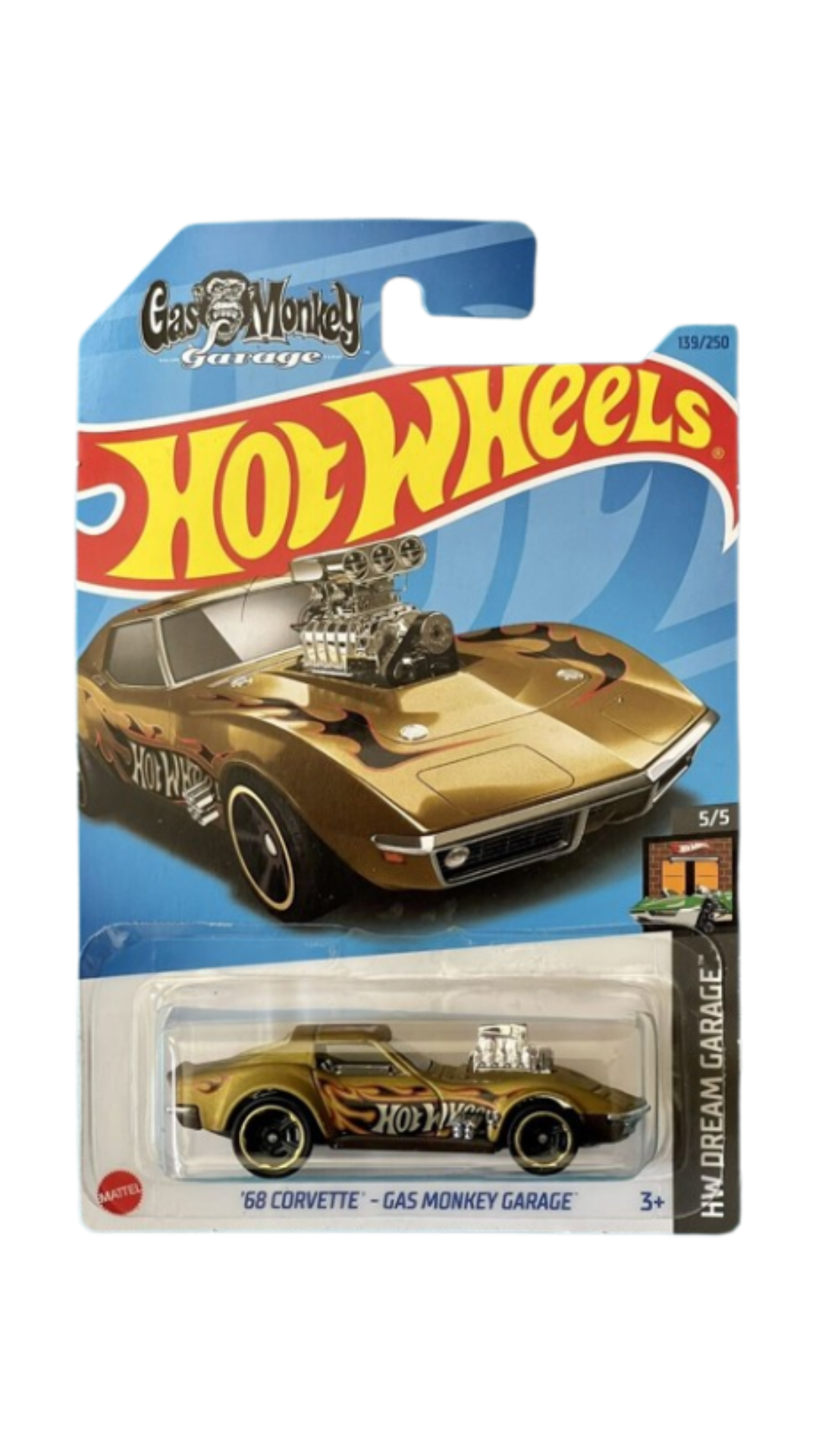 Hot Wheels Mainline '68 Corvette - Gas Monkey Garage 5/5 HW Dream Garage