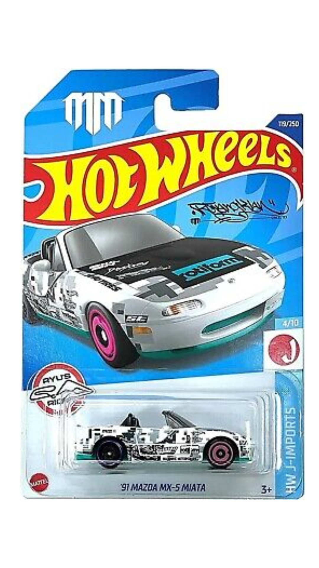 Hot Wheels Mainline '91 Mazda MX-5 Miata 4/10 HW J-Imports