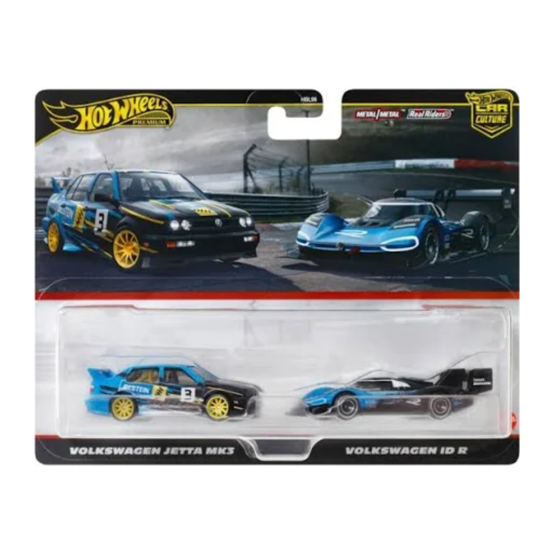 Hot Wheels Premium Twin Pack Volkswagen Jetta MK3 + Volkswagen ID R